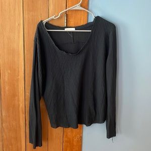 Blue knitted shirt, size L